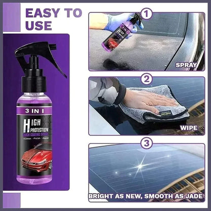 3 in 1 High Protection Car Ceramic Coating Spray (Pack of 2)