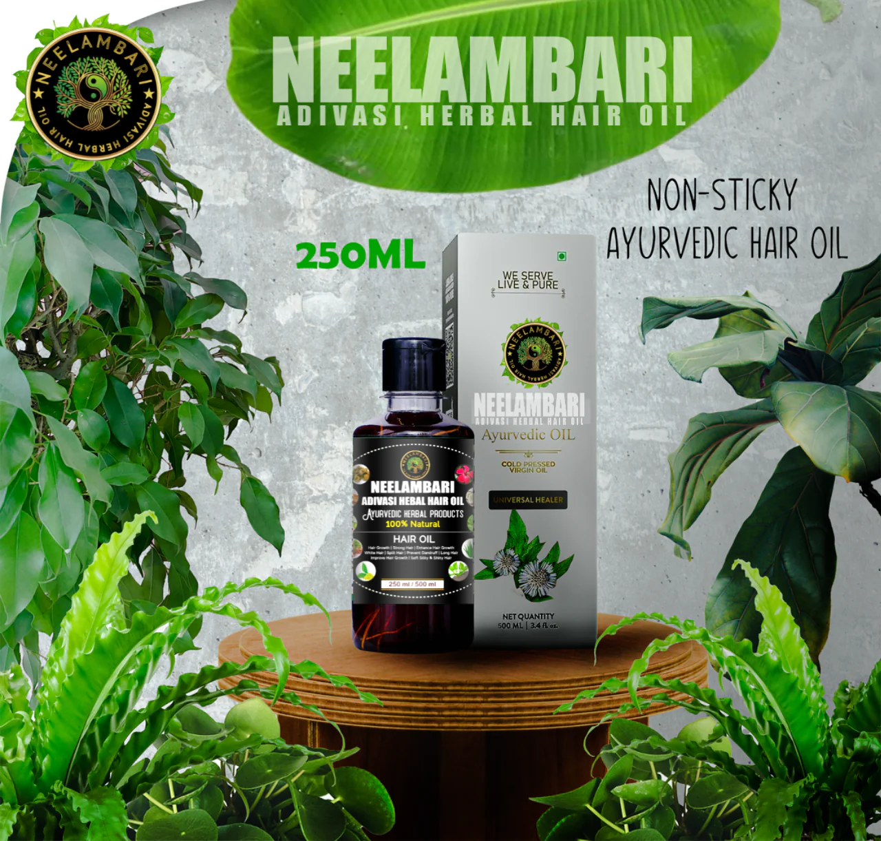 Adiavasi Neelambari - Herbal Hair Oil